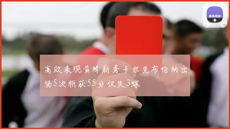高效表现黄蜂新秀卡尔克布伦纳出场5次斩获55分仅失3球