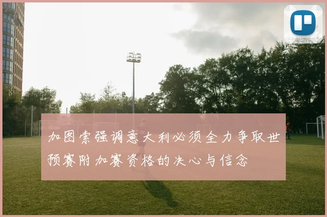 加图索强调意大利必须全力争取世预赛附加赛资格的决心与信念